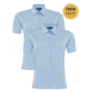 Banner Twin Pack Short Sleeve Blouse-BL
