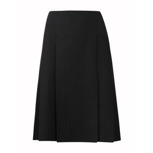 Banner Henley Deep Waist Pleated Skirt-BK