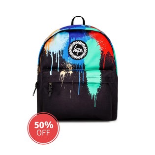 Hype Multi Col Graffiti Drip Backpack-MT