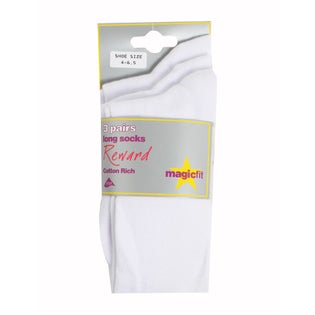 Magicfit 3 Pack Knee High Socks-WH