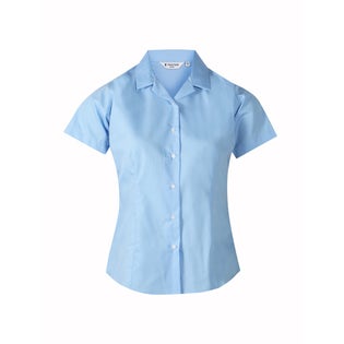 Trutex T/Pack S/S Easycare Rever Blouse-BL