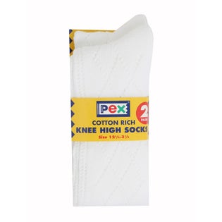 Pex Pearl 2x PK Pelerine Knee High Socks-WH
