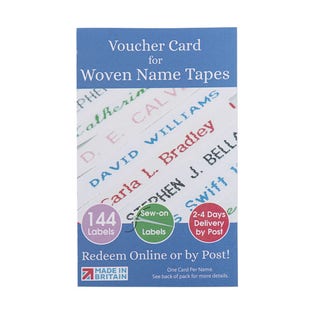 Sew-On 144 Woven Name Tapes-WH