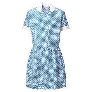 MH Special Check Blue/White Summer Dress-BLWH
