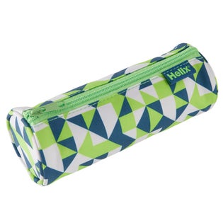 Helix Oxford Geo Pencil Case Green-GR