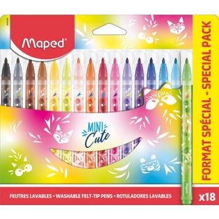 Mini Cute Felt Tip Pens X18-MT