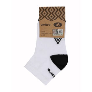 Umbro 3 Pack Quarter Socks-WH