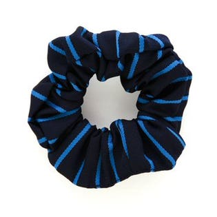W.T 2 Stripe Navy/Sky Hair Scrunchie-NASK