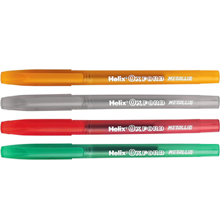 Helix Oxford 4 PK Metalic Pens-MT